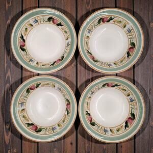 Keltcraft by Noritake Countrywood #9226 Cereal Bowls Stoneware Ireland Set of 4